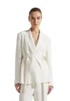 Seventy Mud Grey Wool Jacket In White