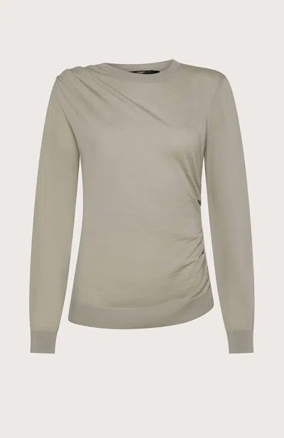Seventy Women's Long Sleeve Top In Beige In White