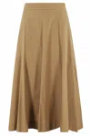 Seventy Women's Popeline Skirt In Terra In Multi