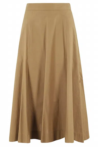 Seventy Women's Popeline Skirt In Terra In Multi