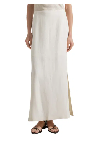 Seventy Women's Skirt  With Side Slits In White