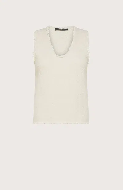 Seventy Women's Tricot Sweater Tank Top In Panna