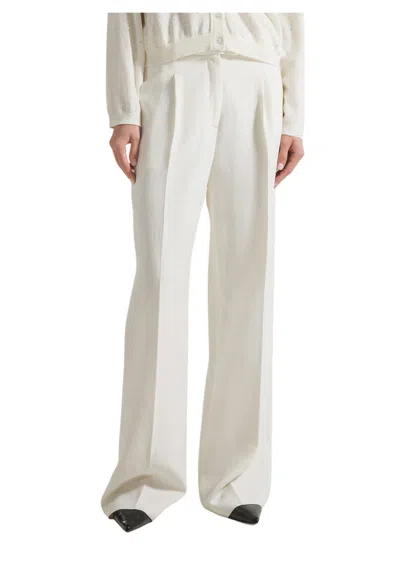 Seventy Women's Trousers  With Microresca Design In White