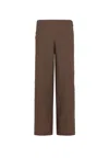 Seventy Stretch Straight Leg Linen Trousers In Brown In Other