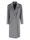 Seventy Double-breasted Coat With Classic Lapel In Gray
