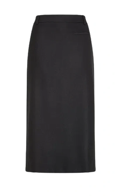 Seventy Wool Blend Stylish Skirt In Black