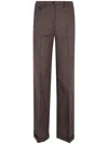 Seventy Houndstooth-pattern Wool Trousers In Brown