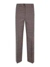 Seventy Houndstooth-pattern Tailored Trousers In Brown