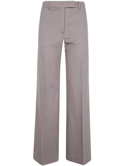 Seventy Wool Wide Leg Trousers In Brown