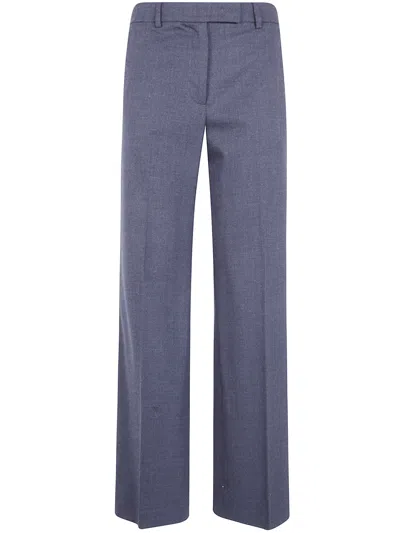 Seventy Wool Wide Leg Trousers In Grey