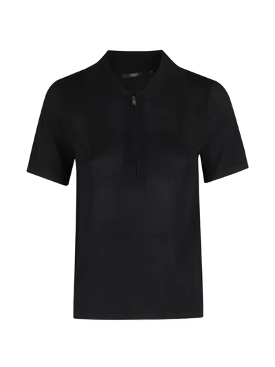 Seventy Zip-fastening Polo Shirt In Black