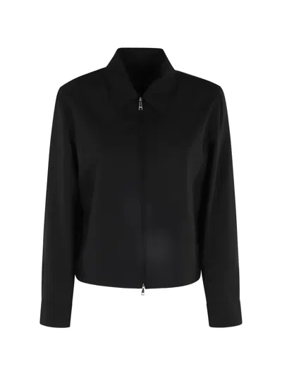 Seventy Zipped Shirt Jacket In Black