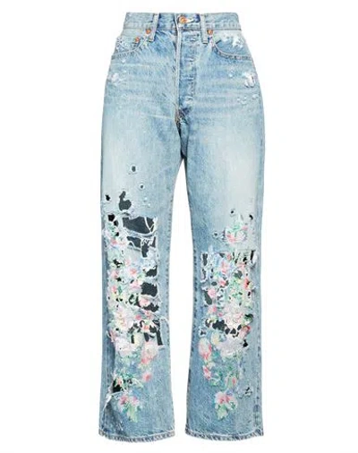 Seveskig Woman Jeans Blue Size S Cotton