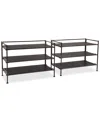 Seville Classics 2-pk. 3-tier Stackable 9-pair Resin Slat Shoe Rack In Espresso