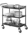 Seville Classics 3-tier Nsf-certified Utility Cart In Gray