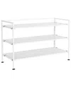 Seville Classics Home 3-tier Stackable Wide Resin Slat Shoe Rack