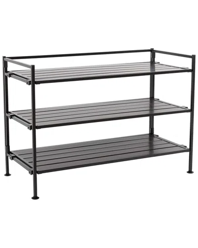 Seville Classics 3-tier Stackable Metal Slat 12-pair Shoe Rack For