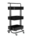 SEVILLE CLASSICS 3-TIER STEEL CART WITH HANDLE