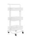 SEVILLE CLASSICS 3-TIER STEEL CART WITH HANDLE