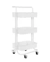 Seville Classics 3-tier Steel Cart With Handle In White