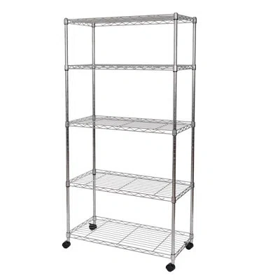 Seville Classics 30" W 5-tier Steel Shelving In Silver