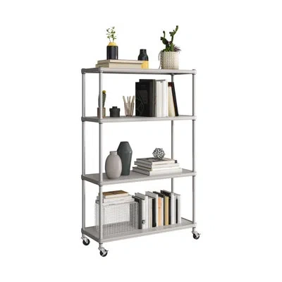 Seville Classics 36" W 4-tier Steel Shelving In Silver