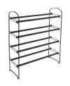 Seville Classics 4-tier Expandable Non-slip Shoe Rack In Black