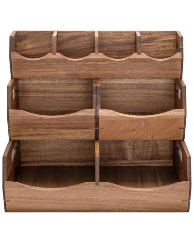 Seville Classics 4pc Stackable Acacia Bin Set In Brown