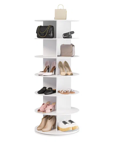 Seville Classics 6-tier Rotating Tower Organizer In White