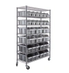 SEVILLE CLASSICS 7-TIER 21 BIN RACK SYSTEM, NSF CERTIFIED