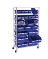 Seville Classics 8-tier 24 Bin Rack System, Nsf Certified In Blue