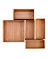 Seville Classics Bamboo 5-piece Storage Bin Organizer Box Set In Bamboo