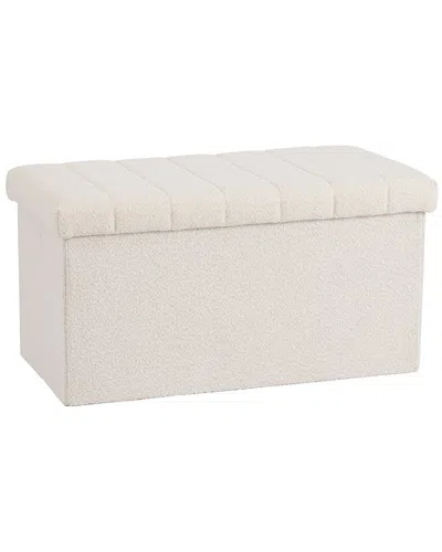 SEVILLE CLASSICS SEVILLE CLASSICS BOUCLE CHANNEL TUFTED STORAGE TRUNK