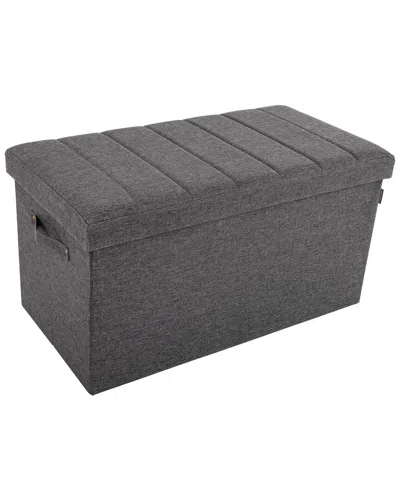 SEVILLE CLASSICS SEVILLE CLASSICS CHANNEL TUFTED STORAGE TRUNK WITH HANDLES