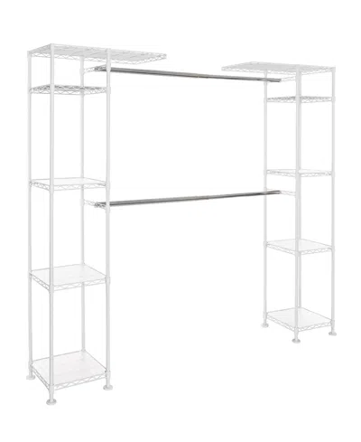 Seville Classics Expandable Closet Organizer System In White