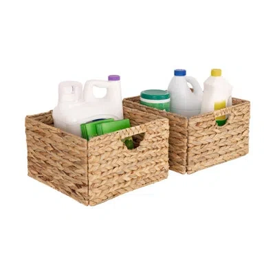 Seville Classics Handwoven Basket In Water Hyacinth