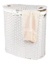 Seville Classics Handwoven Oval Laundry Hamper