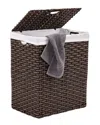 Seville Classics Handwoven Rectangular Laundry Hamper