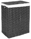 Seville Classics Handwoven Rectangular Laundry Hamper