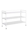 SEVILLE CLASSICS HOME 3-TIER STACKABLE WIDE RESIN SLAT SHOE RACK