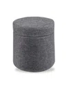 Seville Classics Storage Wobble Ottoman In Gray