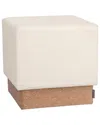 Seville Classics The Vineyard Collection Cork Storage Ottoman