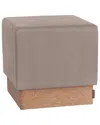 Seville Classics The Vineyard Collection Cork Cube Storage Ottoman In Brown
