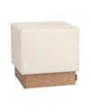 Shop Seville Classics The Vineyard Collection Cork Storage Ottoman In Cream
