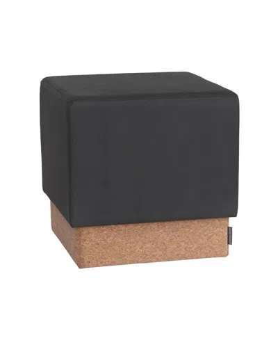 Seville Classics The Vineyard Collection Cork Storage Ottoman In Steel Grey