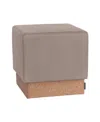 Seville Classics The Vineyard Collection Cork Cube Storage Ottoman In Taupe