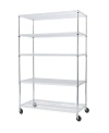 Seville Classics Ultradurable 5-tier Nsf Steel Wire Shelving, 48" W X 24" D X 76" H In Steel