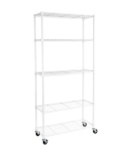 Seville Classics Ultradurable 5-tier Nsf Steel Wire Shelving System In White
