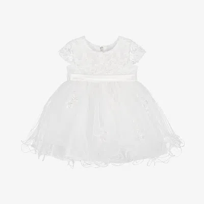 Sevva Baby Girls Ivory Embroidered Tulle Dress