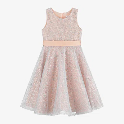 Sevva Kids' Girls Pink & Silver Tulle Dress